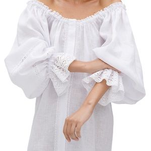 SLEEPER - Paloma Linen Dress in WHITE OS